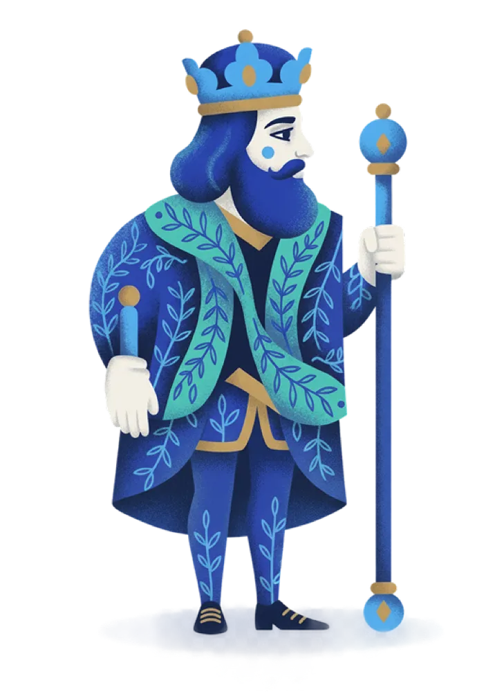 Genie king character, full body