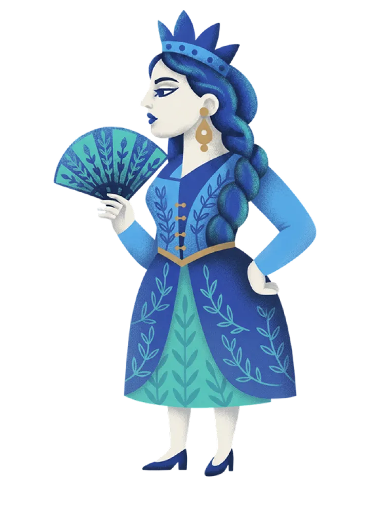 Genie queen character, full body